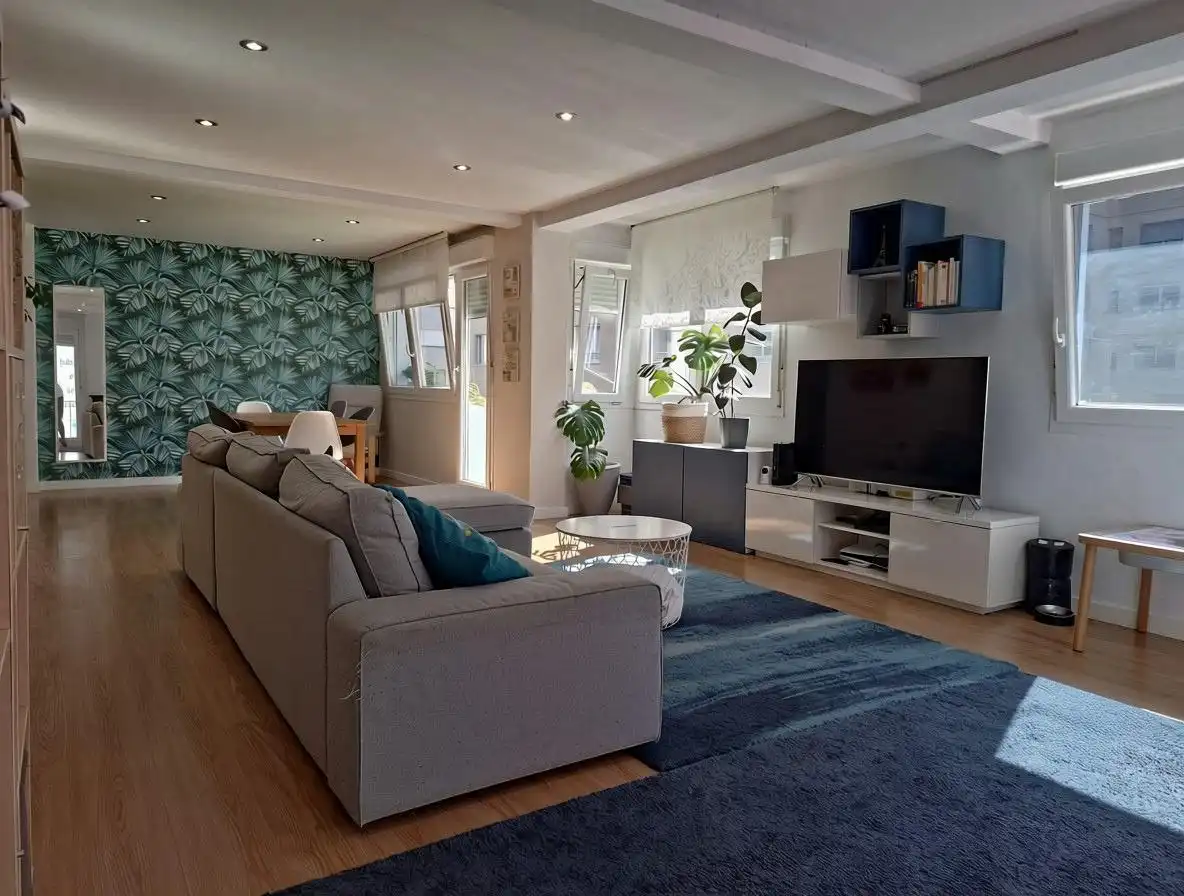 Sala de estar de Piso en venta en Vilagarcía de Arousa con Terraza, Amueblado y Balcón