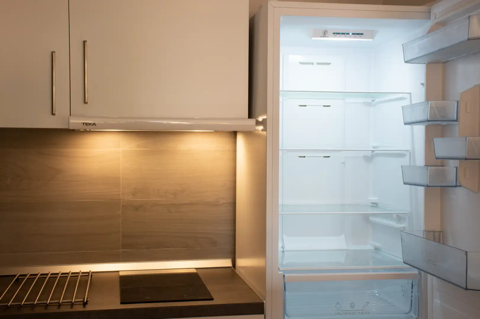 Cocina de Apartamento de alquiler en Sevilla con Aire acondicionado, Lavadora y Microondas