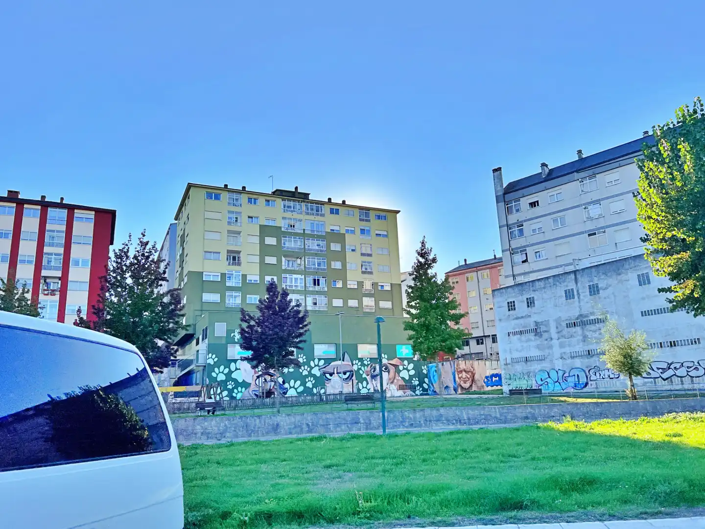 Vista exterior de Piso en venta en Lugo con Calefacción, Jardín privado y Parquet