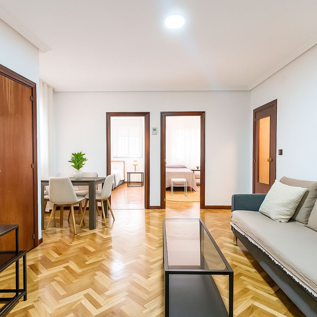 Living room of Flat for sale in  Madrid Capital  with Heating