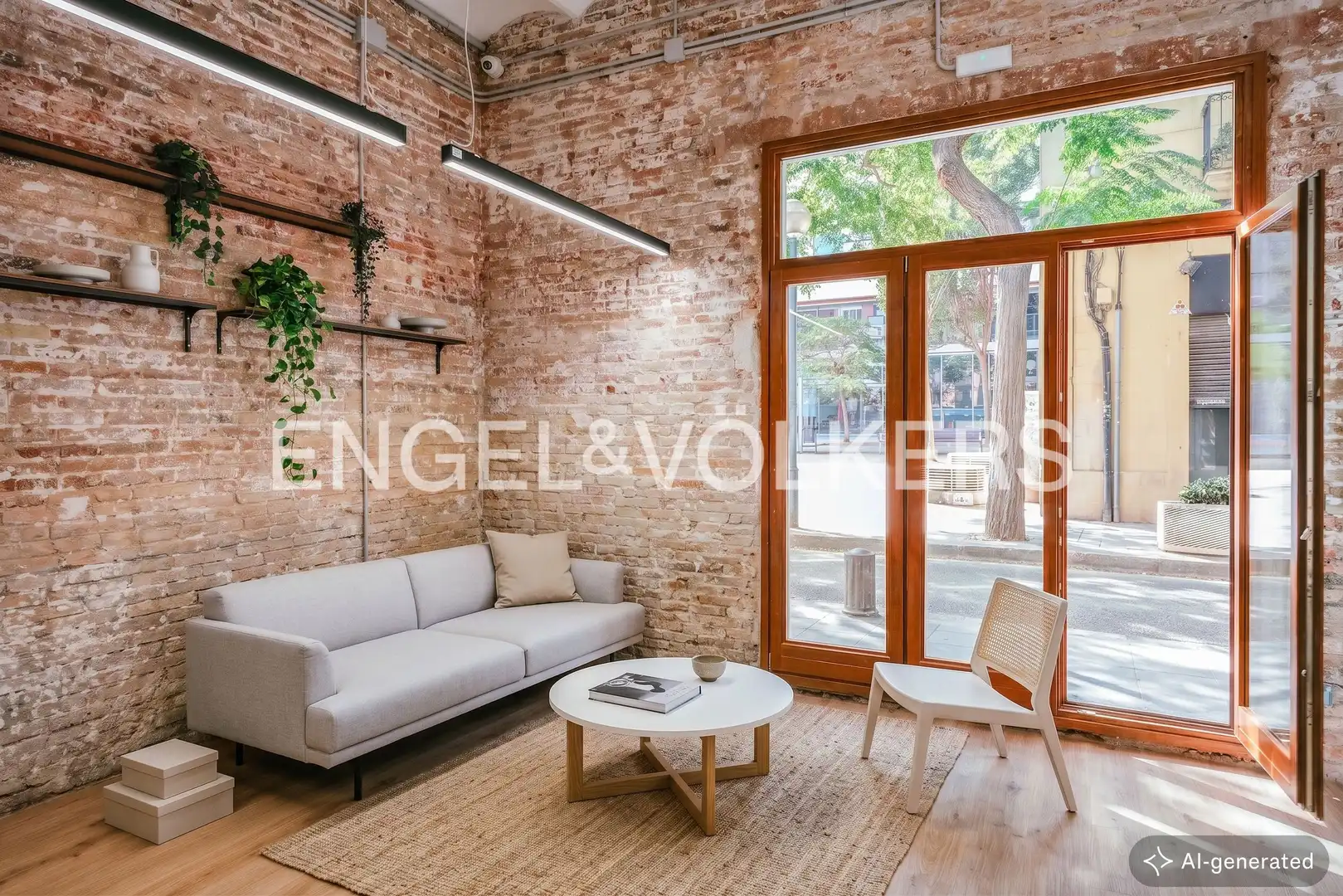 Sala de estar de Casa adosada en venta en Barcelona con Aire acondicionado, Calefacción y Jardín privado