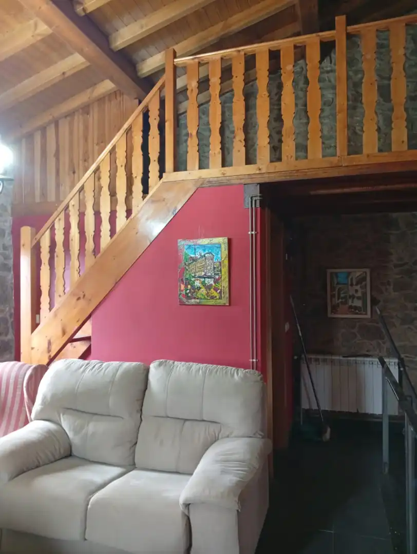 Sala d'estar de Casa o xalet en venda en Cerdedo amb Moblat, Forn i Rentadora