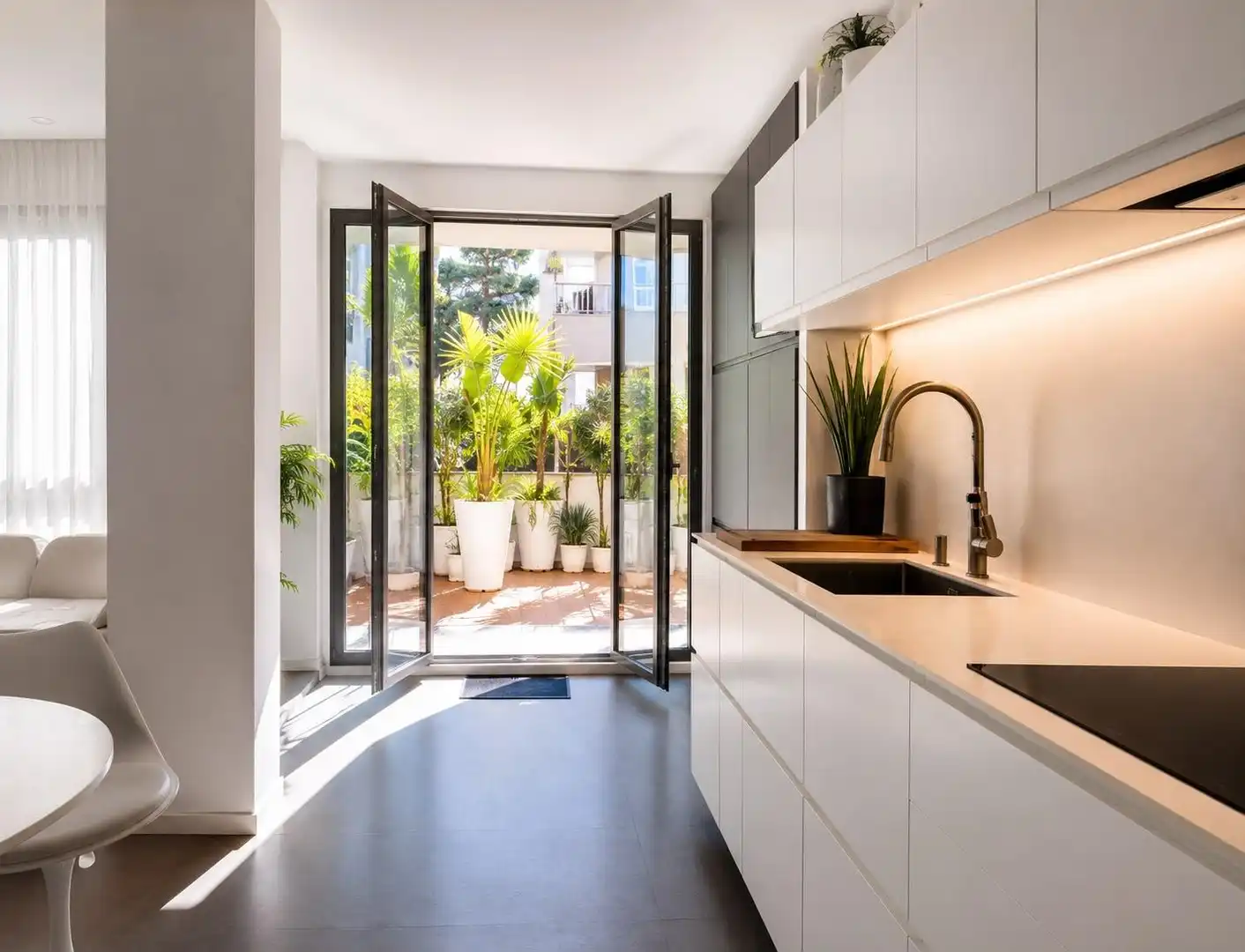 Cocina de Ático en venta en  Palma de Mallorca con Aire acondicionado, Jardín privado y Terraza