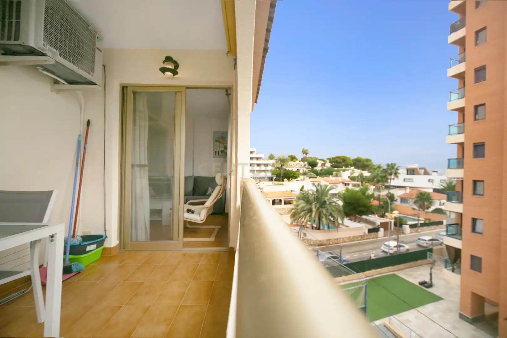 Terrassa de Apartament de lloguer en Calpe / Calp amb Aire condicionat, Rentadora i Microones
