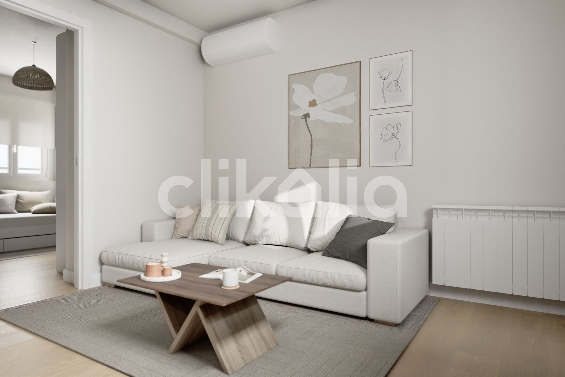 Living room of Flat for sale in  Madrid Capital  with Air Conditioner, Heating and Terrace
