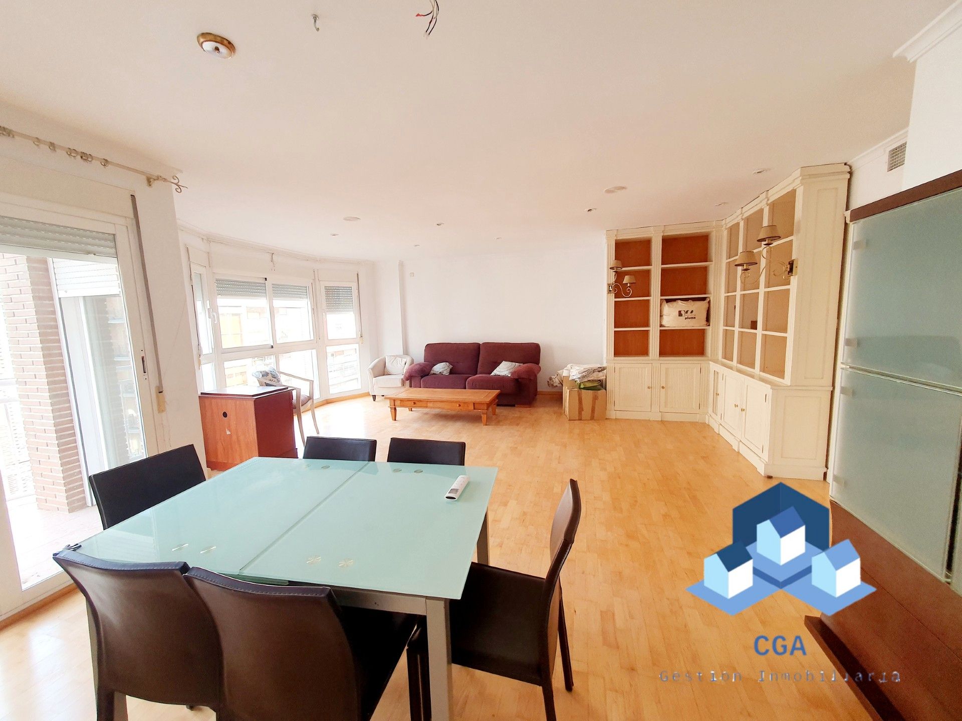 Living room of Flat for sale in Lorca  with Air Conditioner, Heating and Parquet flooring