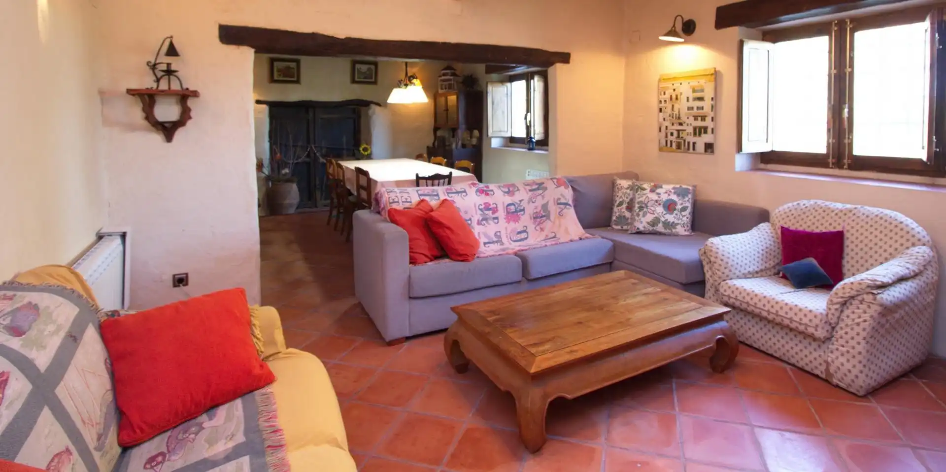 Sala d'estar de Finca rústica en venda en El Catllar  amb Calefacció, Jardí privat i Piscina