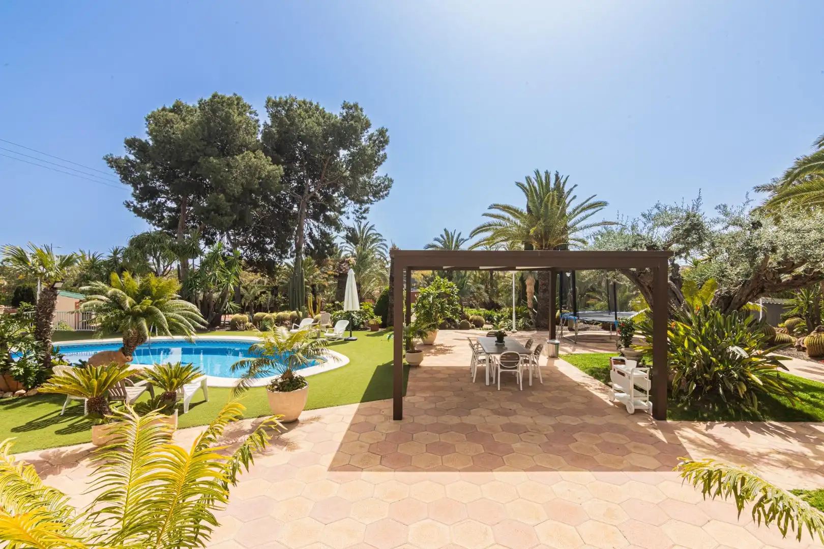 Jardín de Casa o chalet en venta en Elche / Elx con Jardín privado, Terraza y Piscina