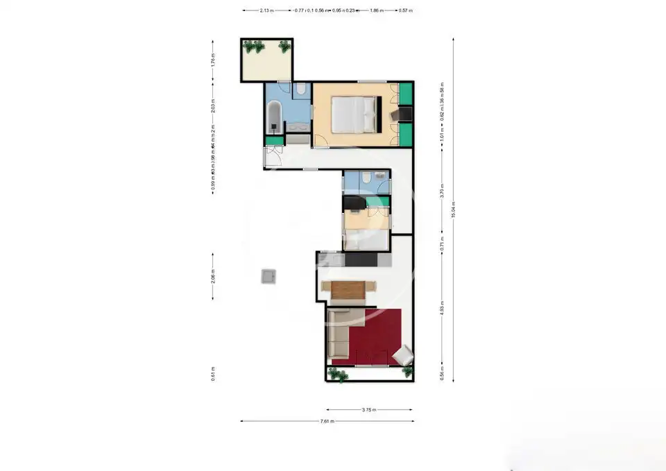 Wohnung zum Verkauf in Barcelona mit Klimaanlage, Heizung und Balkon