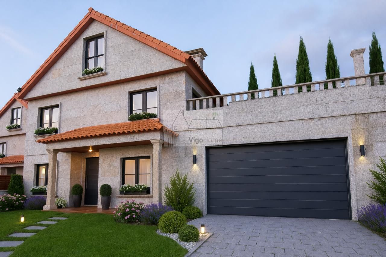 Vista exterior de Casa o xalet en venda en Baiona amb Calefacció, Jardí privat i Terrassa