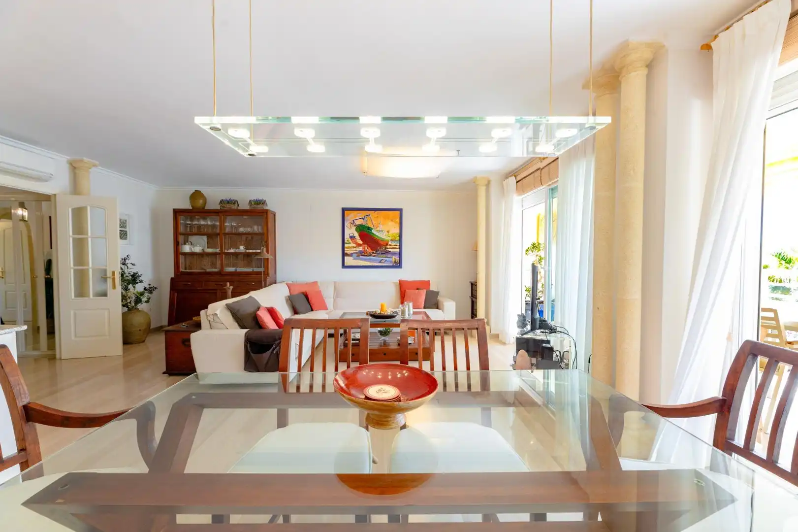Comedor de Piso en venta en Jávea / Xàbia con Aire acondicionado, Jardín privado y Terraza