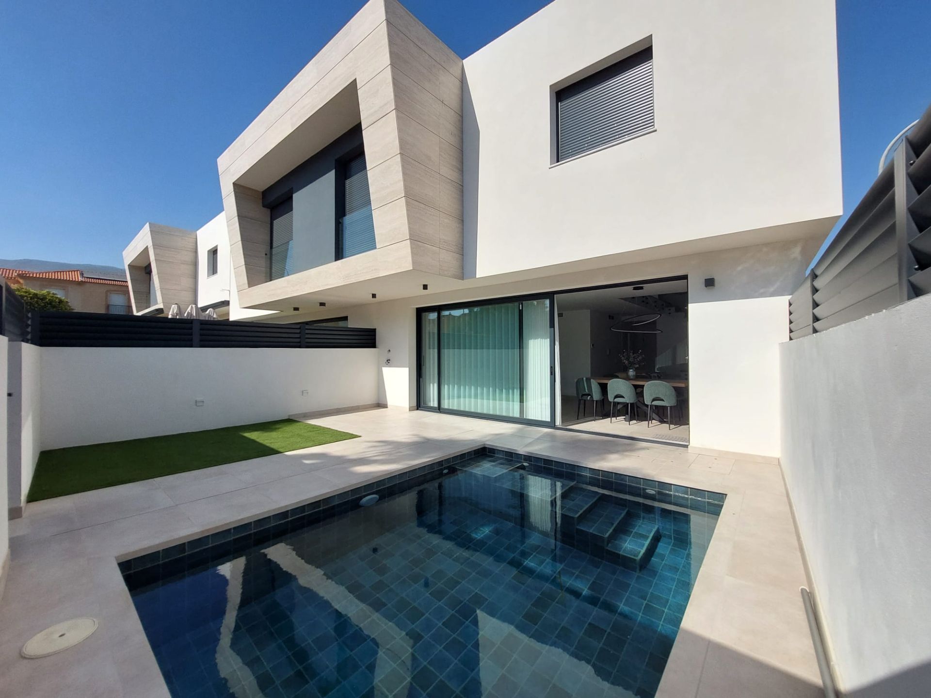 Swimming pool of Single-family semi-detached for sale in El Ejido  with Air Conditioner, Private garden and Terrace