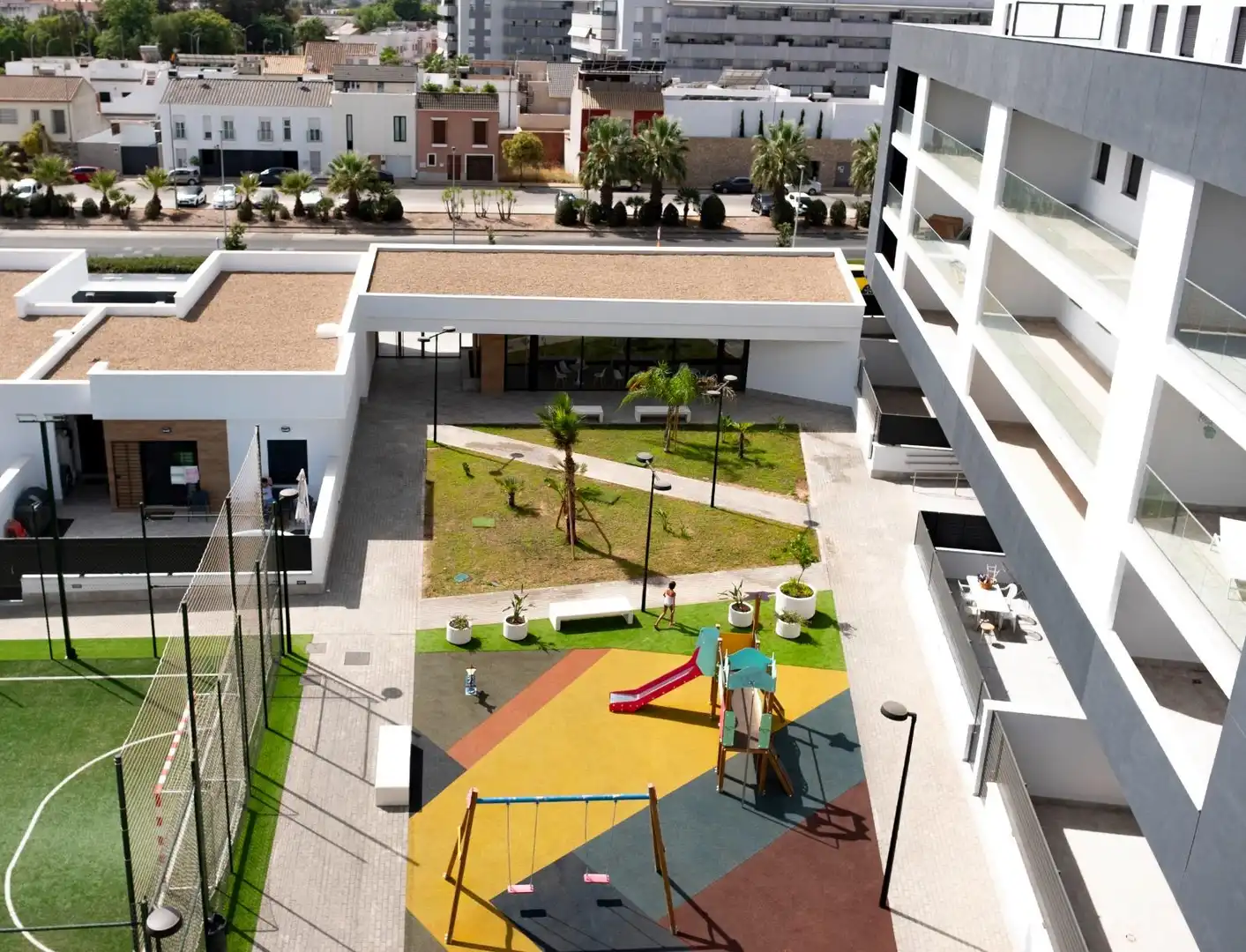 Terrasse von Wohnung zur Miete in La Rinconada mit Klimaanlage, Heizung und Terrasse