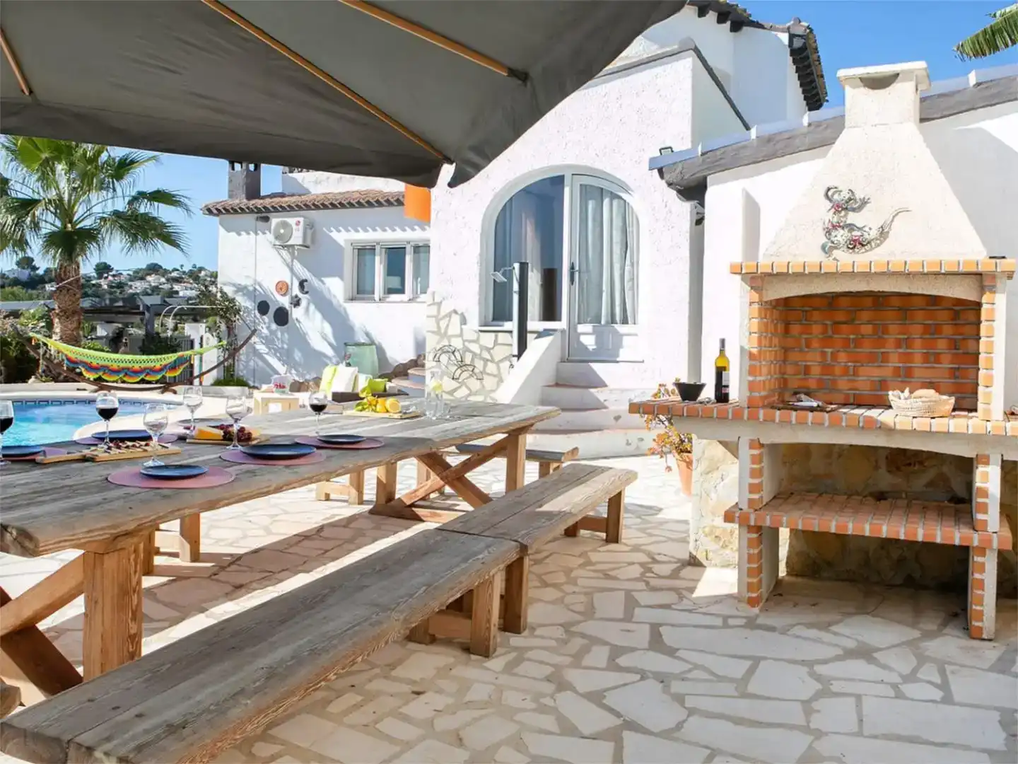 Terrassa de Casa o xalet en venda en Moraira amb Aire condicionat, Piscina i Balcó