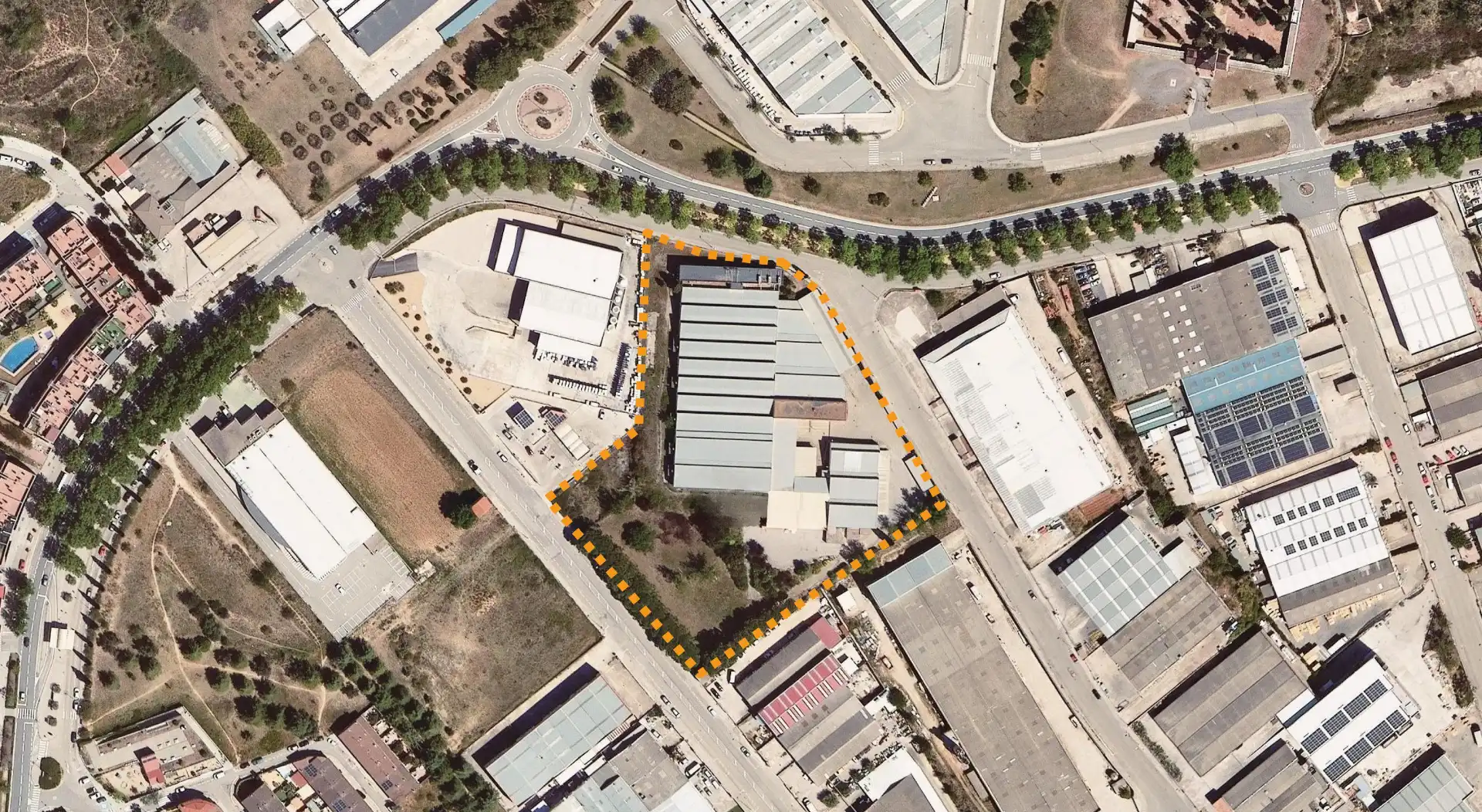 Vista exterior de Terreno industrial en venta en Sentmenat