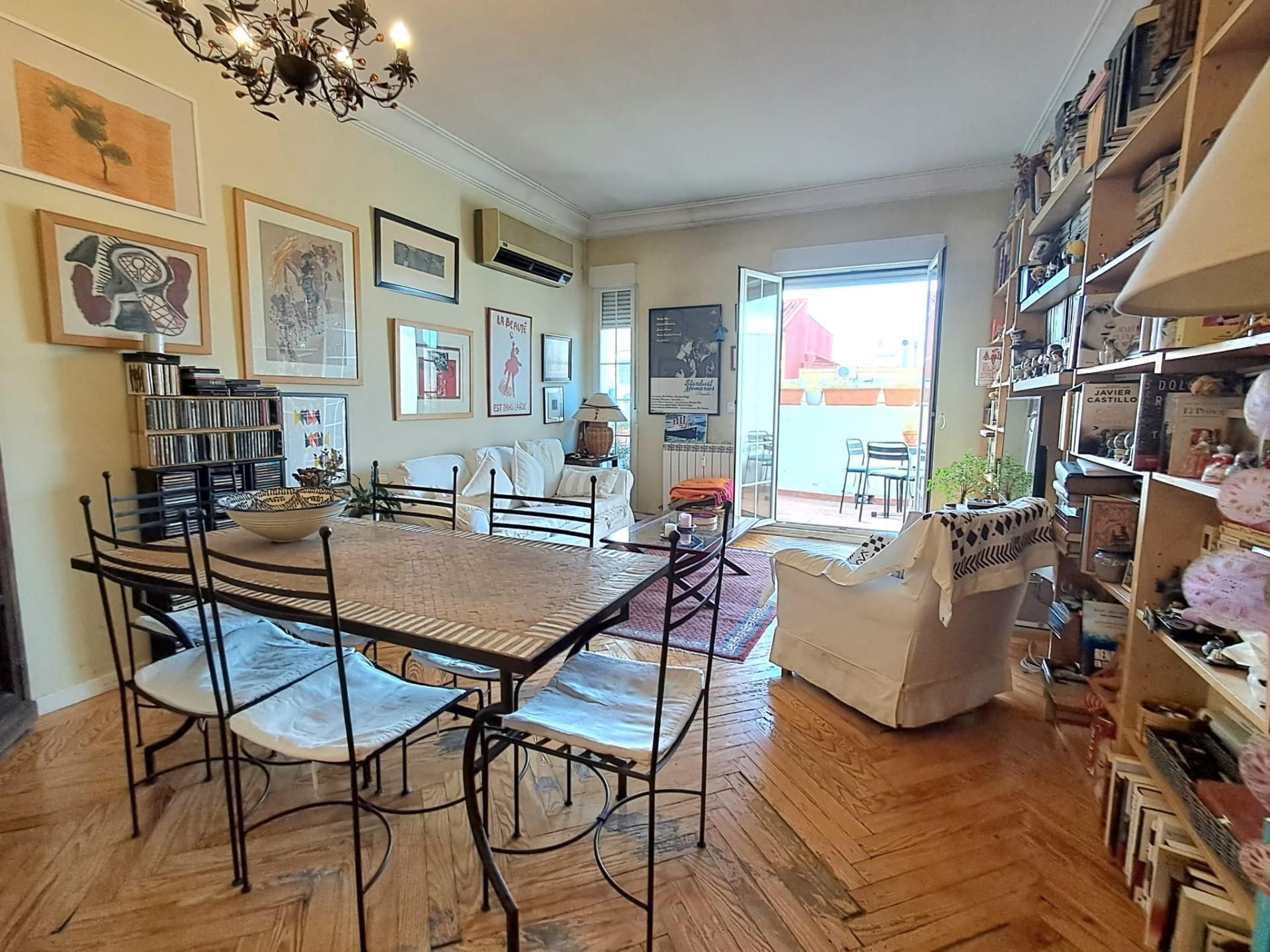 Dining room of Attic for sale in  Madrid Capital  with Air Conditioner, Heating and Terrace