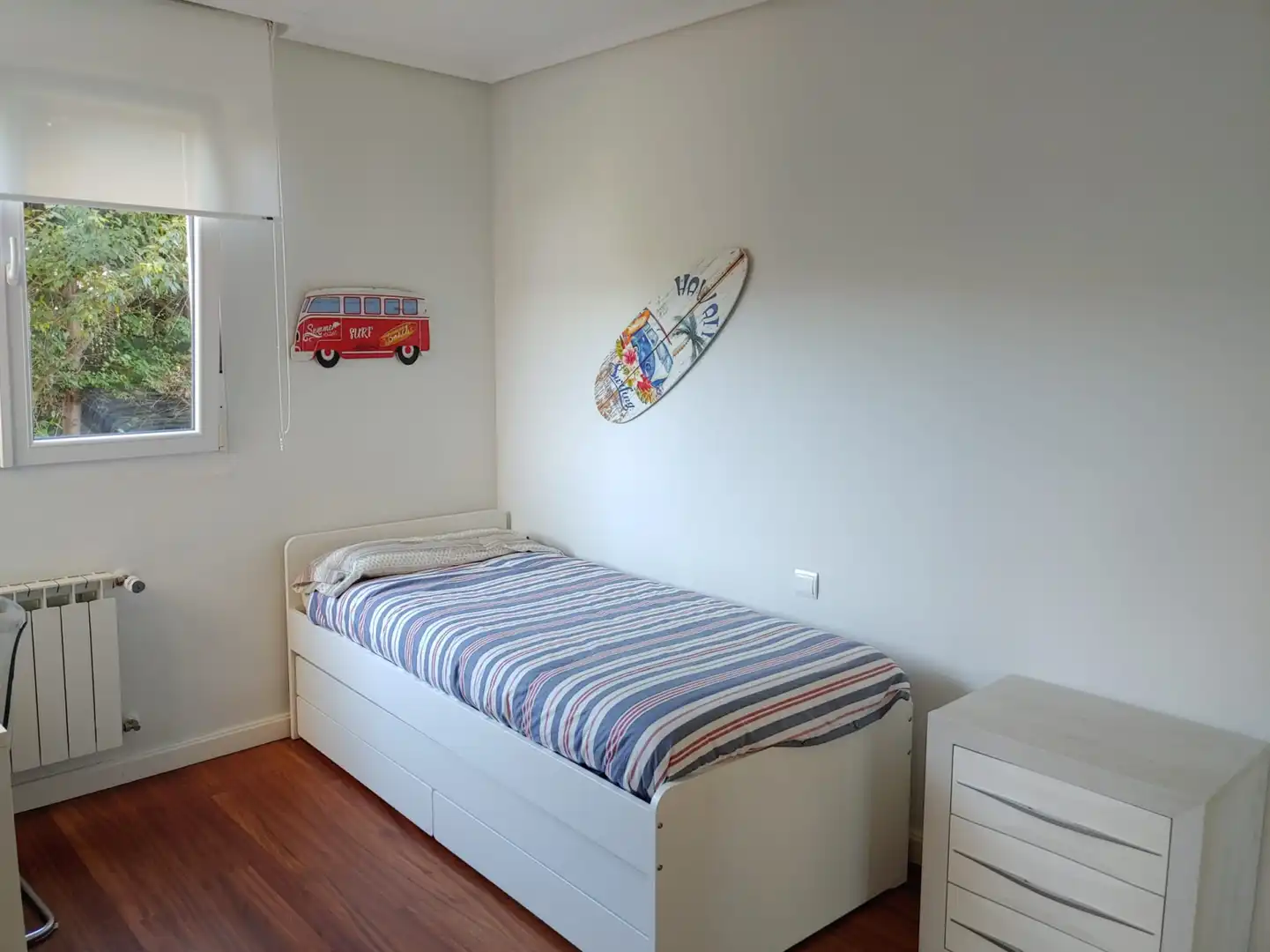 Bedroom of Flat for rent in Santander  with Heating, Parquet flooring and Furnished