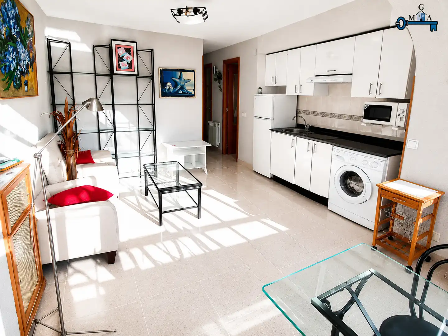 Wohnzimmer von Wohnungen zur Miete in Fuenlabrada mit Heizung, Möbliert und Ofen
