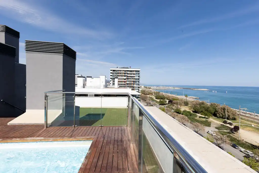 Terrace of Apartments for sale in Mataró  with Air Conditioner, Heating and Parquet flooring