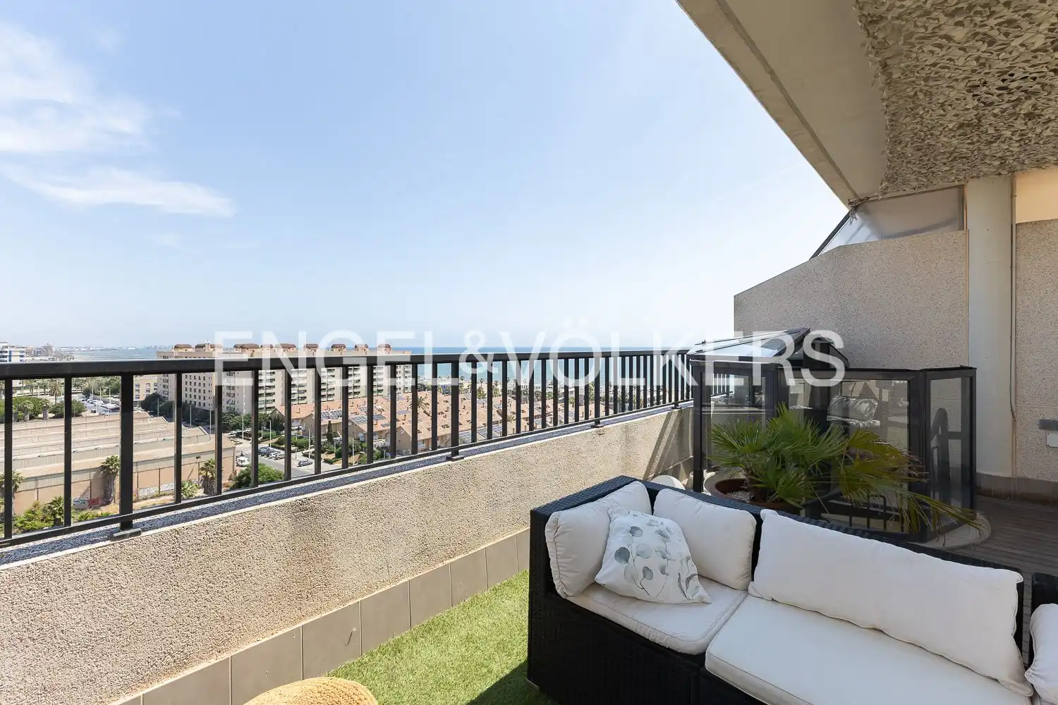 Terrasse von Dachboden zur Miete in Alboraya mit Klimaanlage, Heizung und Terrasse