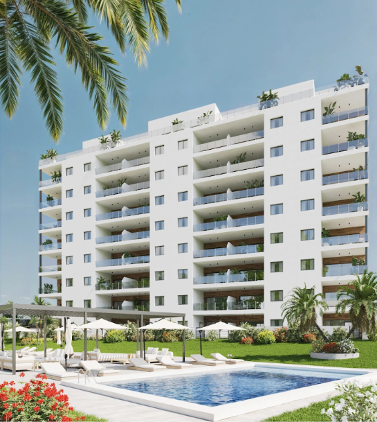 Vista exterior de Ático en venta en Finestrat con Piscina