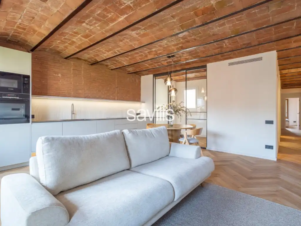 Sala de estar de Apartamento en venta en Barcelona con Aire acondicionado y Terraza