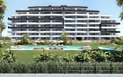 Außenansicht von Wohnungen zum verkauf in San Miguel de Salinas mit Terrasse, Abstellraum und Gemeinschaftspool