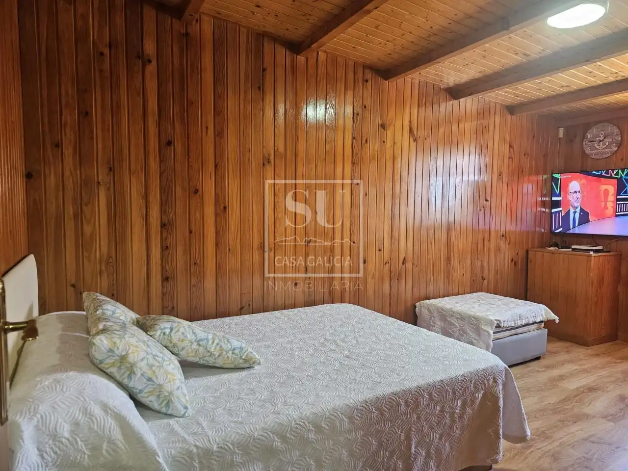 Schlafzimmer von Haus oder Chalet zur Miete in Baiona mit Privatgarten, Terrasse und Möbliert