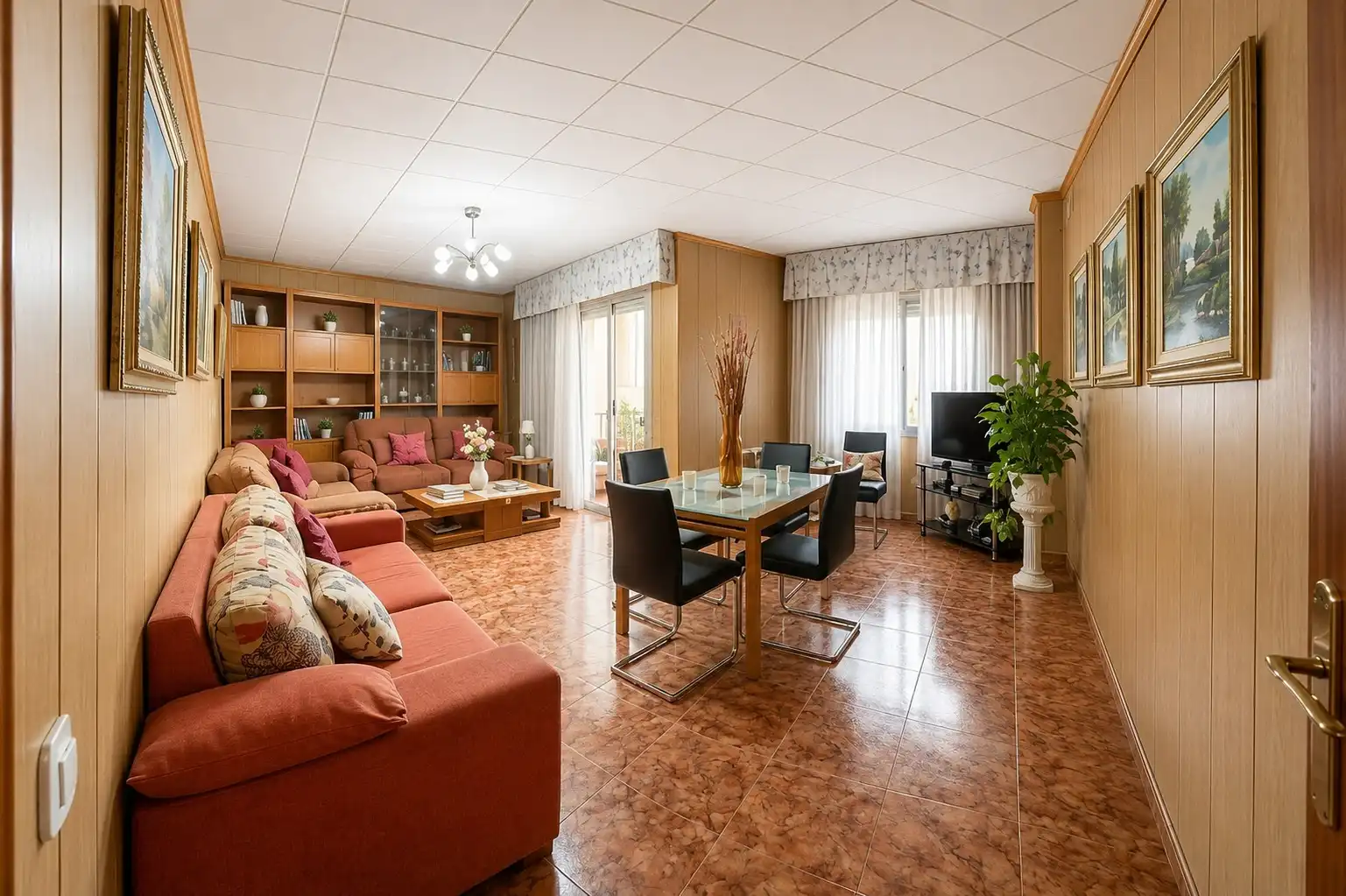 Sala d'estar de Pis en venda en Rubí amb Calefacció, Moblat i Forn
