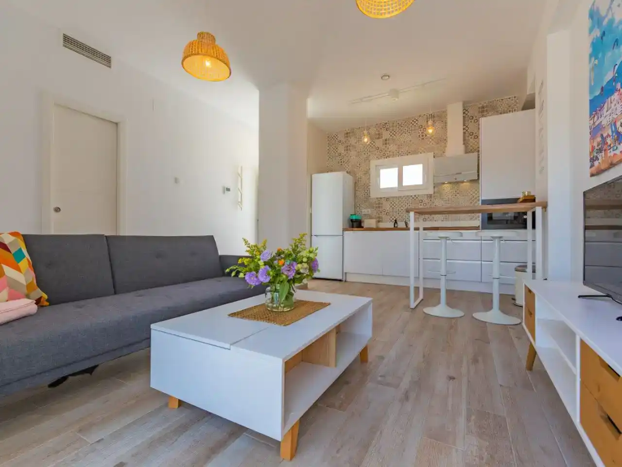 Living room of Attic for rent in Tarifa  with Furnished