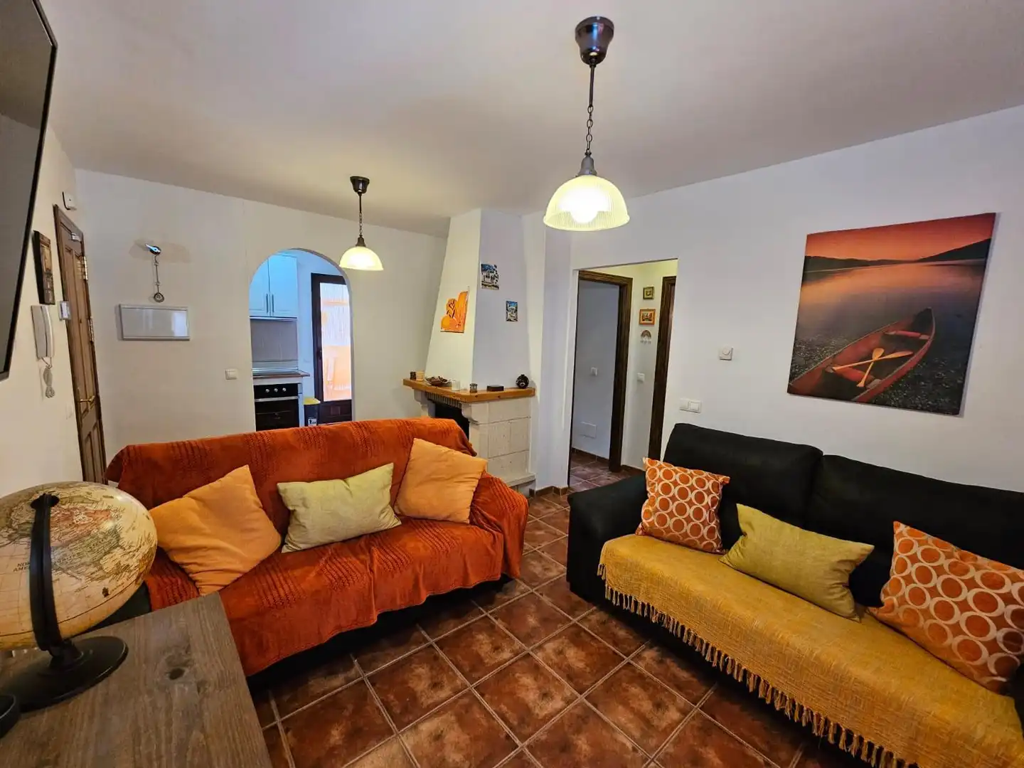 Sala de estar de Casa o chalet en venta en Fondón con Calefacción, Terraza y Amueblado