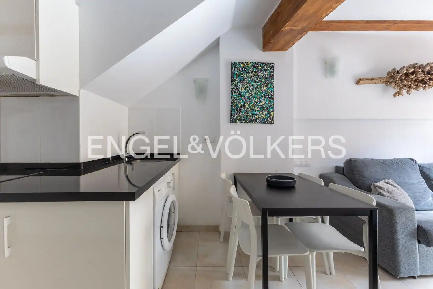 Kitchen of Flat for rent in Valencia  with Air Conditioner, Heating and Terrace
