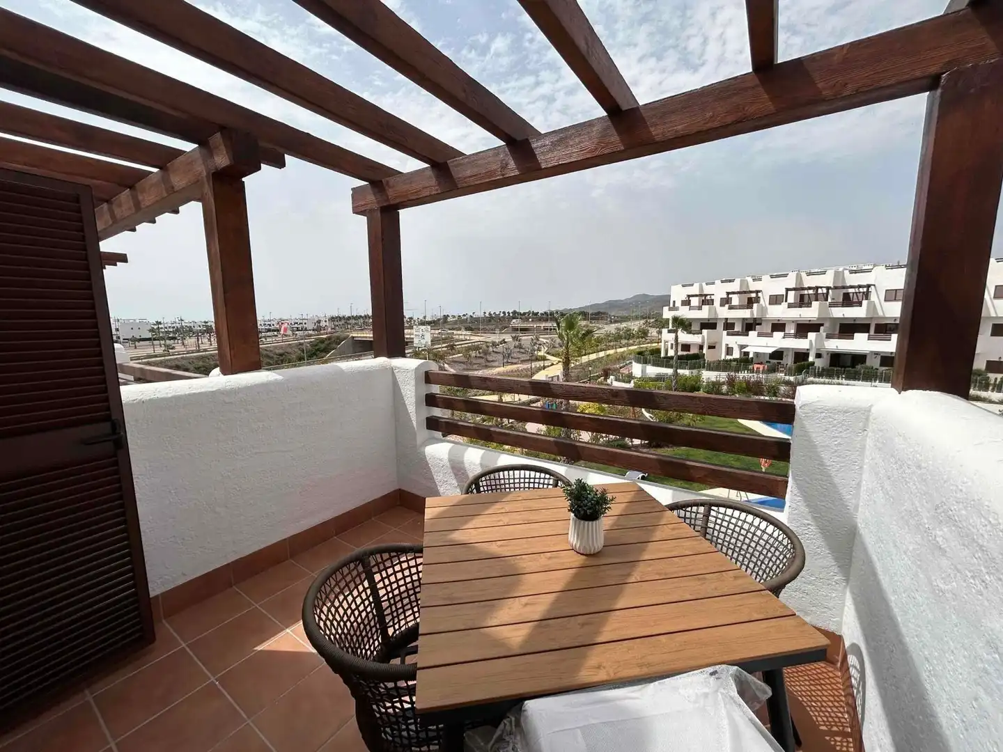 Terrasse von Wohnung zum Verkauf in Pulpí mit Klimaanlage, Terrasse und Schwimmbad
