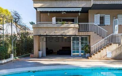 Exterior view of Single-family semi-detached for sale in  Murcia Capital  with Air Conditioner, Terrace and Swimming Pool