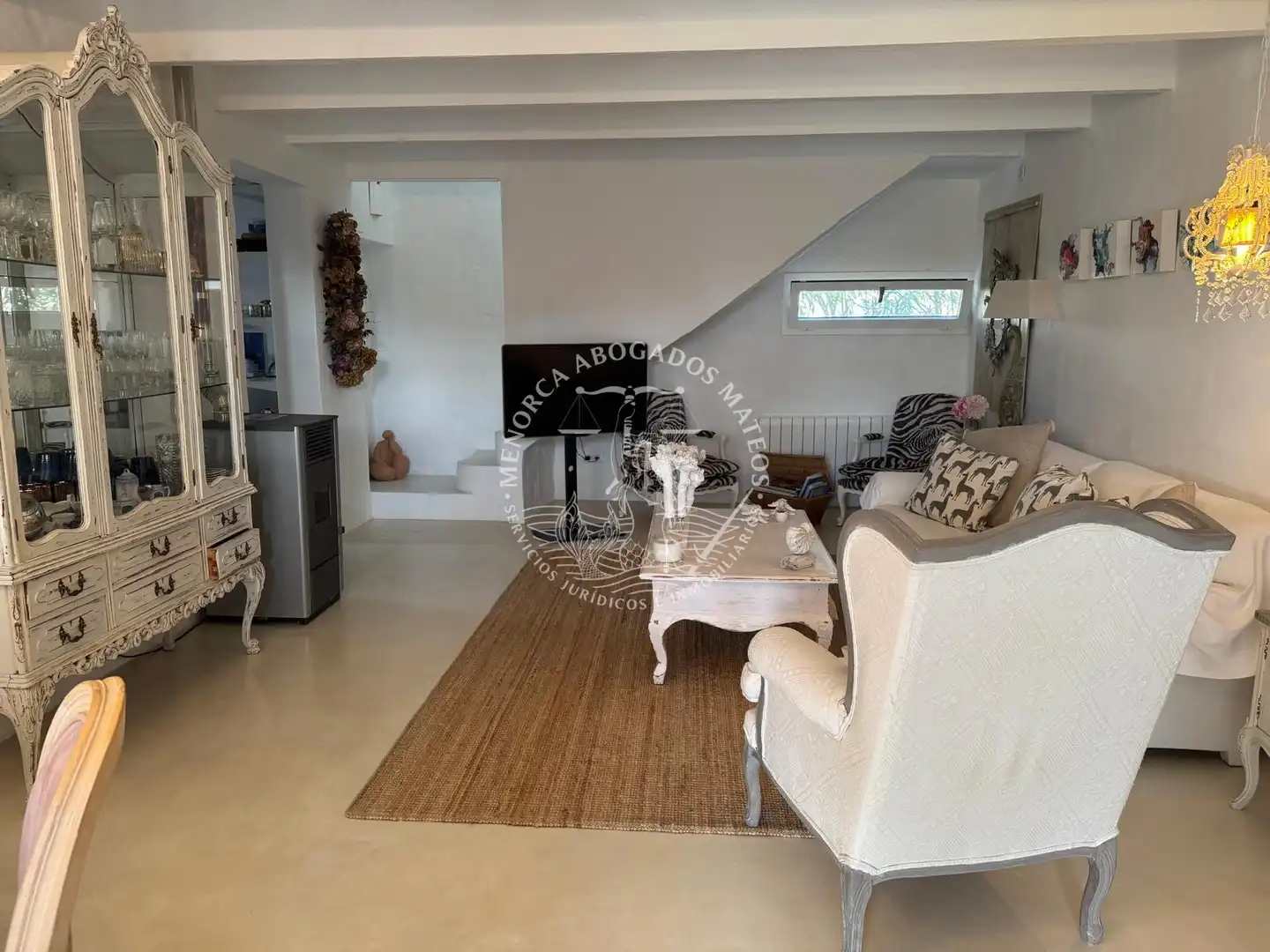 Sala de estar de Finca rústica en venta en Maó - Mahón con Aire acondicionado, Jardín privado y Terraza