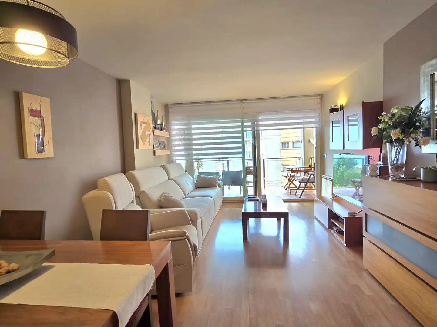 Living room of Flat for sale in Montgat  with Air Conditioner, Heating and Parquet flooring