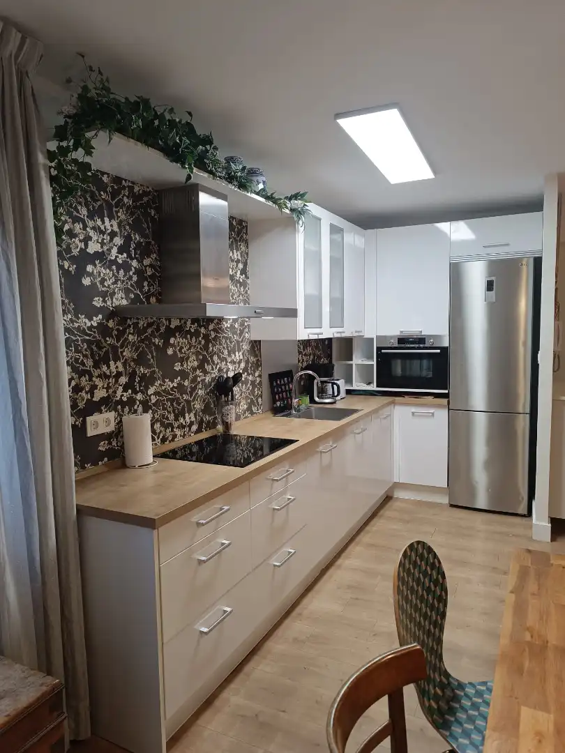 Kitchen of Flat for sale in Oviedo   with Heating, Parquet flooring and Storage room