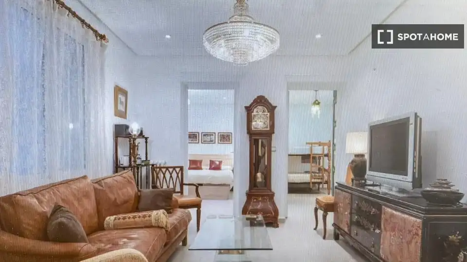 Sala d'estar de Apartament per a compartir en Madrid amb Aire condicionat, Calefacció i Terrassa