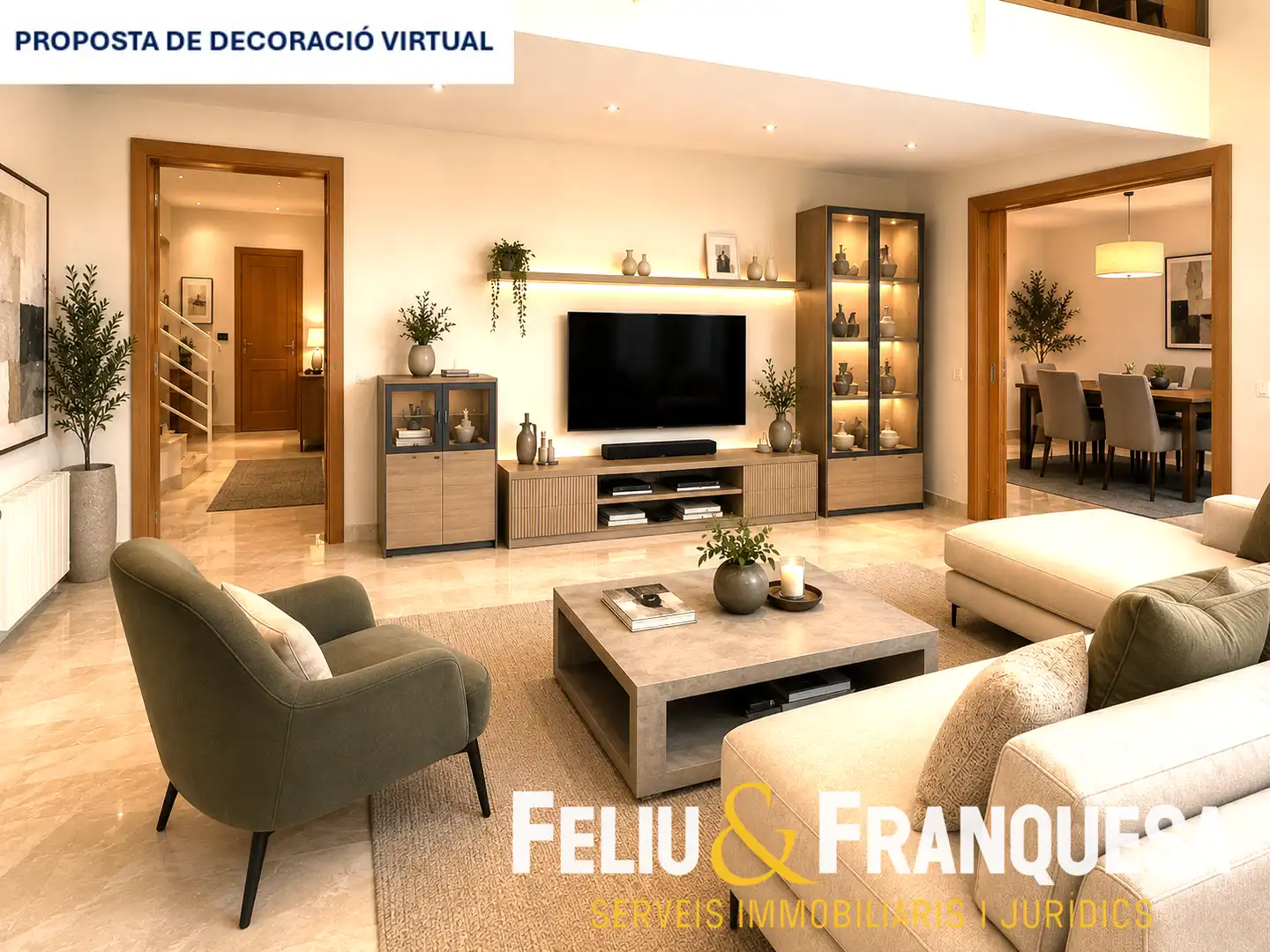 Living room of Houses for sale in Sant Cugat del Vallès  with Heating, Private garden and Terrace