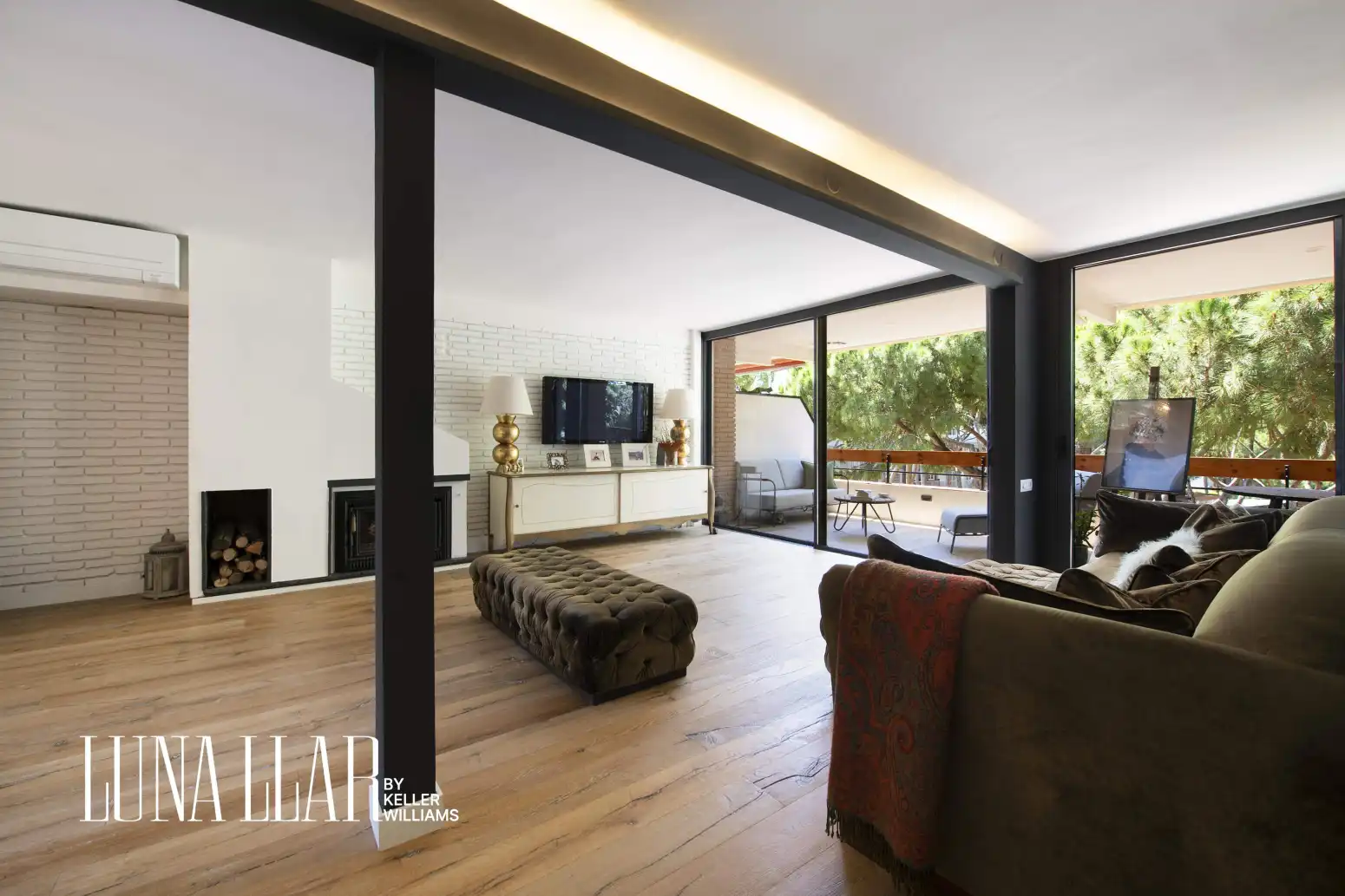 Wohnzimmer von Dachboden zum Verkauf in Gavà mit Heizung, Parkett und Terrasse