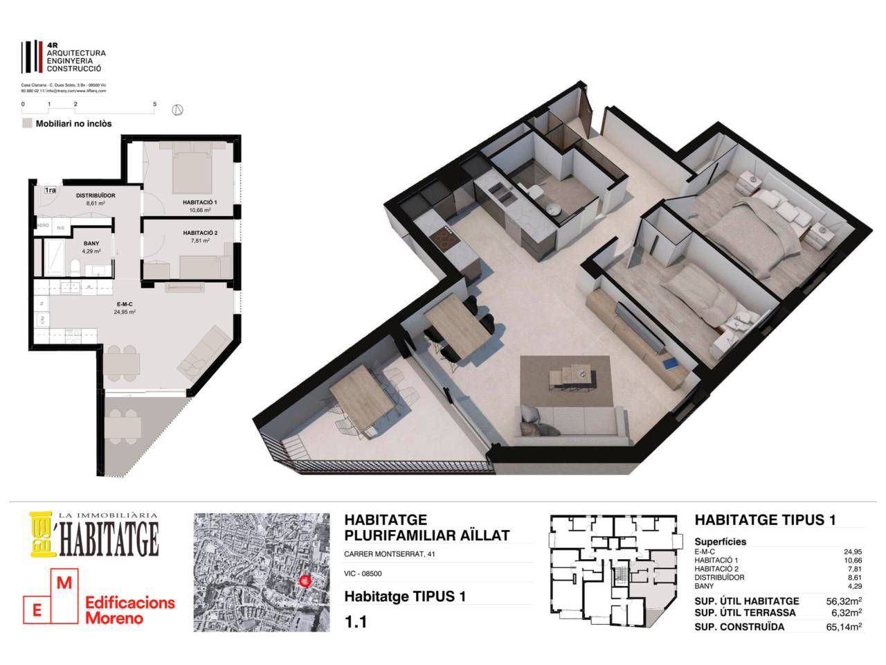 Piso en venta en Calle Montserrat, Caputxins - Ambulatori