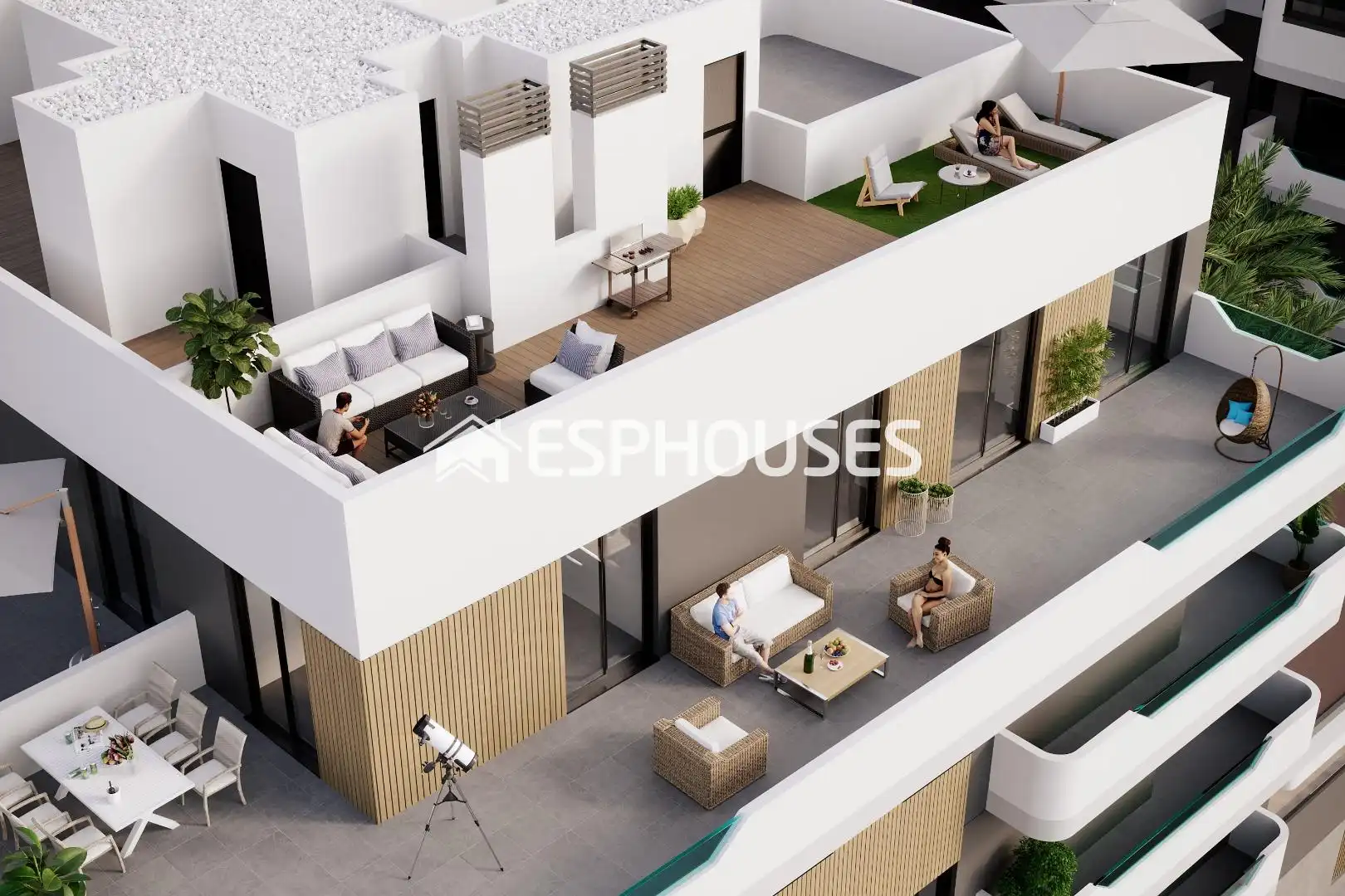 Ático con terraza en venta en Santa Pola ciudad