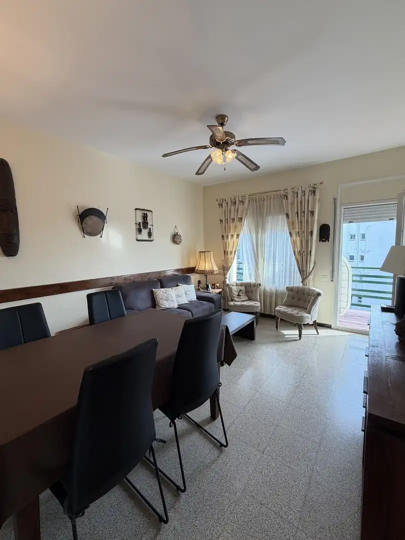 Living room of Apartments for sale in Roses  with Heating, Terrace and Furnished