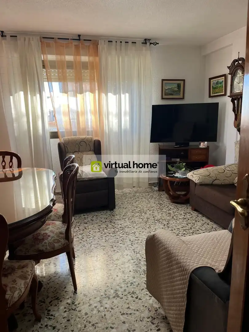 Living room of Flat for sale in Villajoyosa / La Vila Joiosa  with Air Conditioner and Furnished