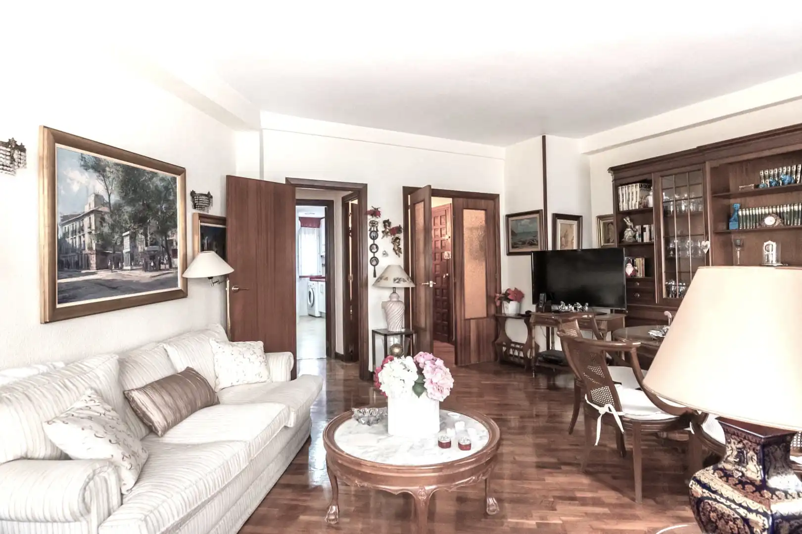 Sala de estar de Piso en venta en Murcia con Parquet, Amueblado y Horno