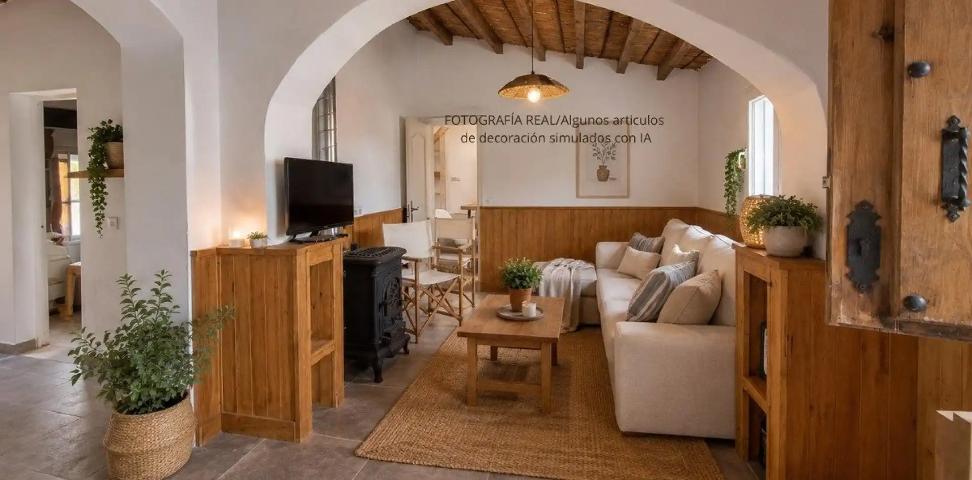 Sala d'estar de Finca rústica en venda en Antas amb Calefacció, Terrassa i Piscina