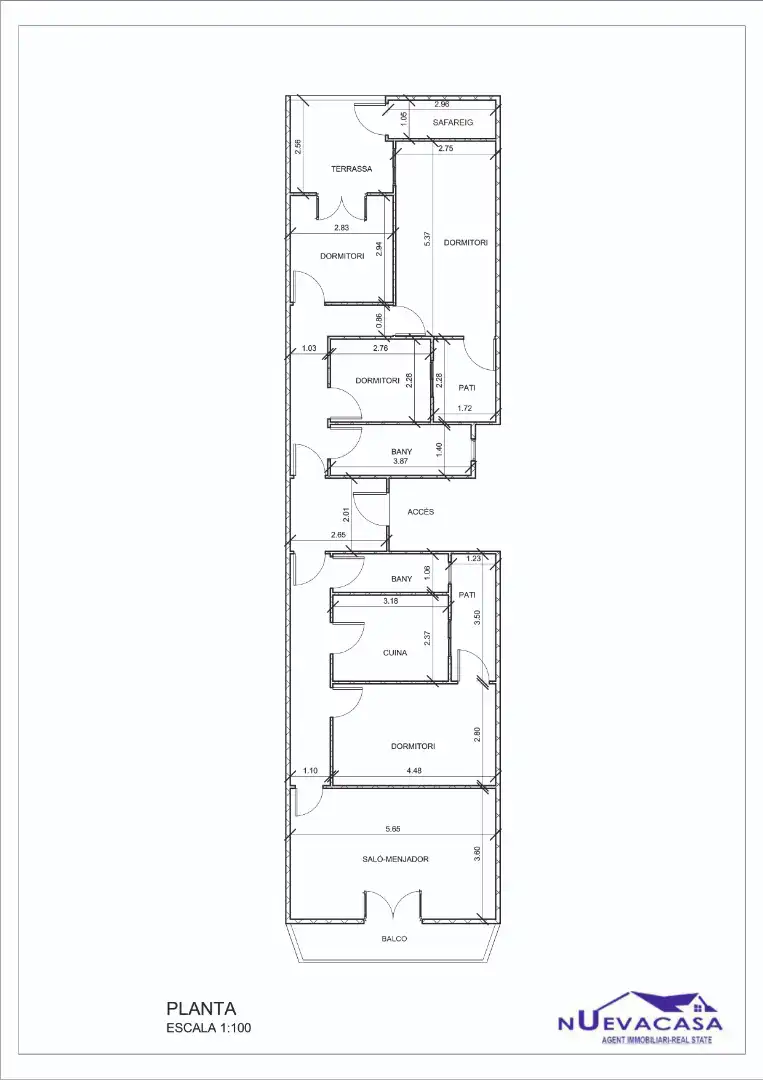 Wohnung zum Verkauf in Barcelona mit Terrasse und Balkon