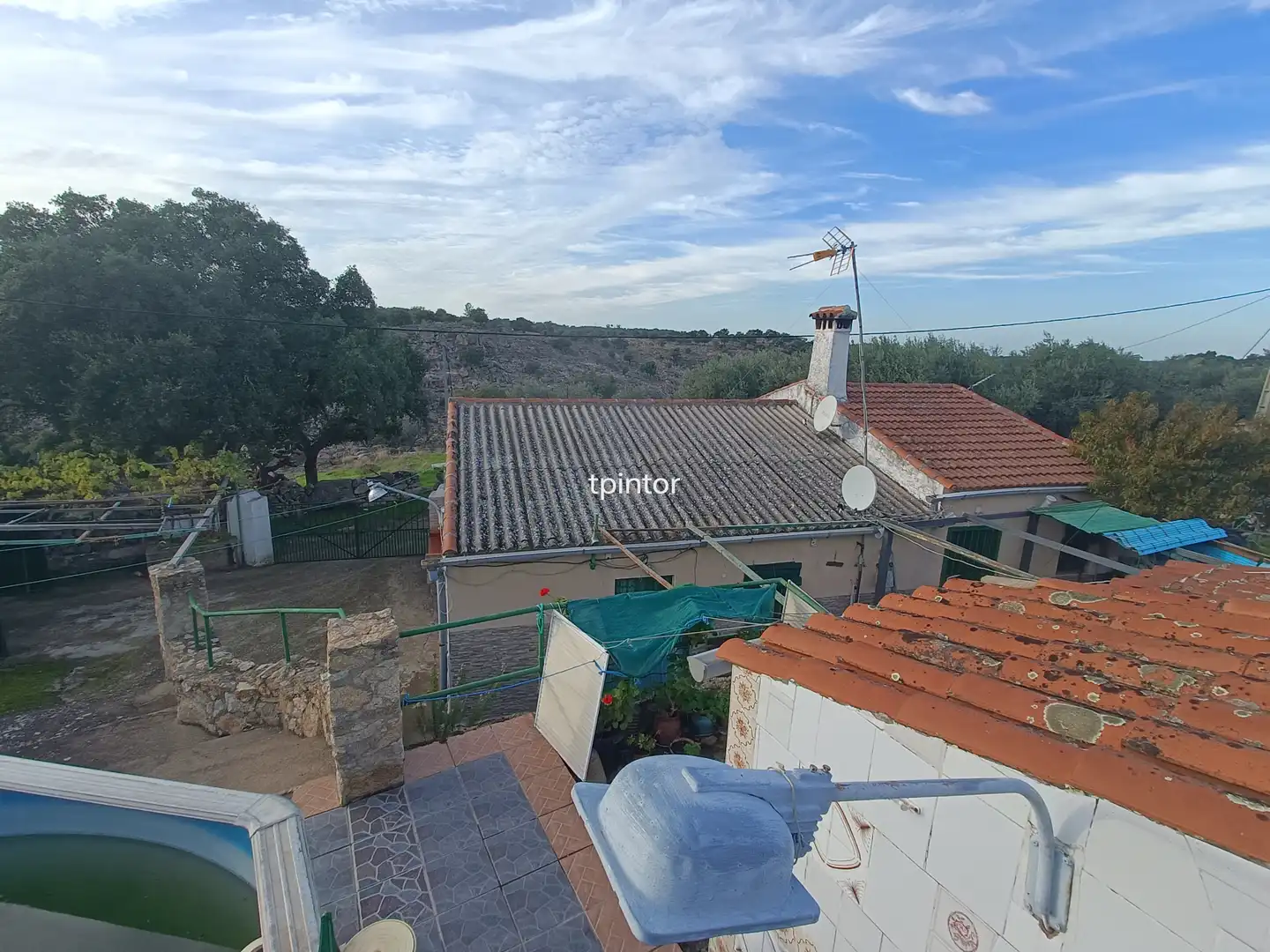 Exterior view of Houses for sale in Valencia de Alcántara  with Terrace, Swimming Pool and Furnished