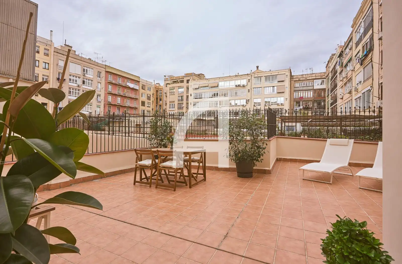 Terrasse von Wohnung zur Miete in Barcelona mit Klimaanlage, Heizung und Parkett