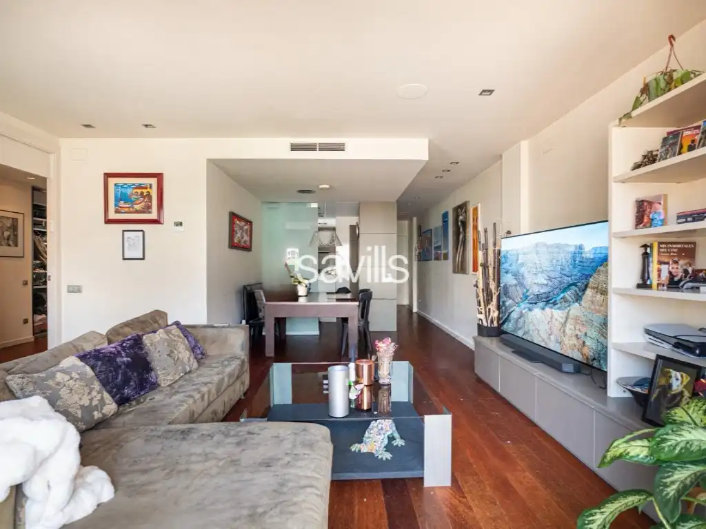 Sala d'estar de Apartament en venda en Barcelona amb Aire condicionat i Terrassa